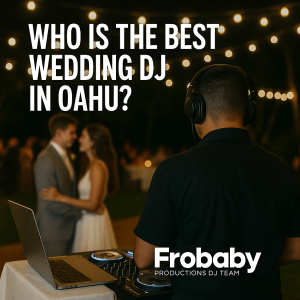 DJ at wedding with couple dancing