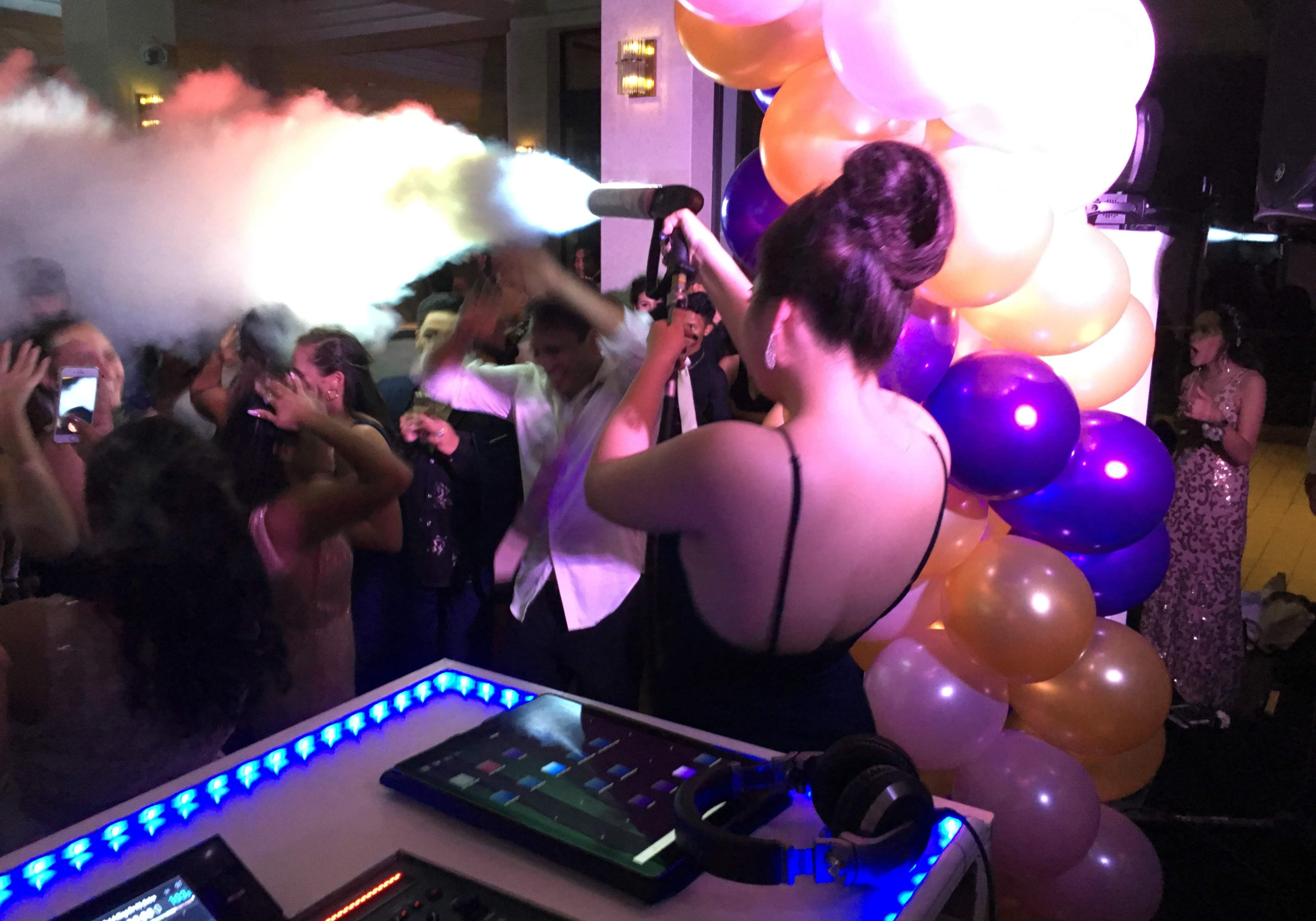 Honolulu prom DJ services with CO2 cannon